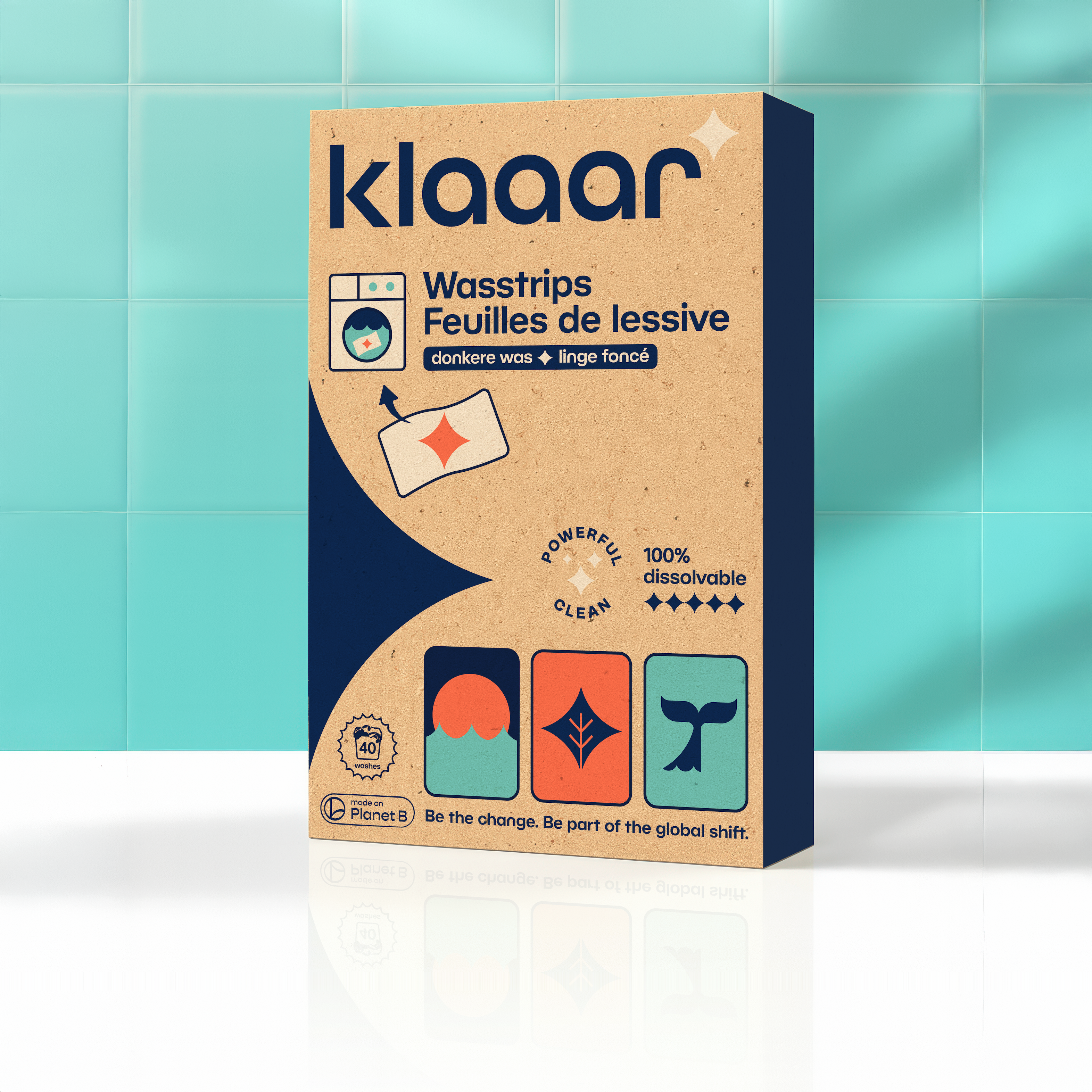 KLAAAR laundry sheets for dark laundry (40 washes)