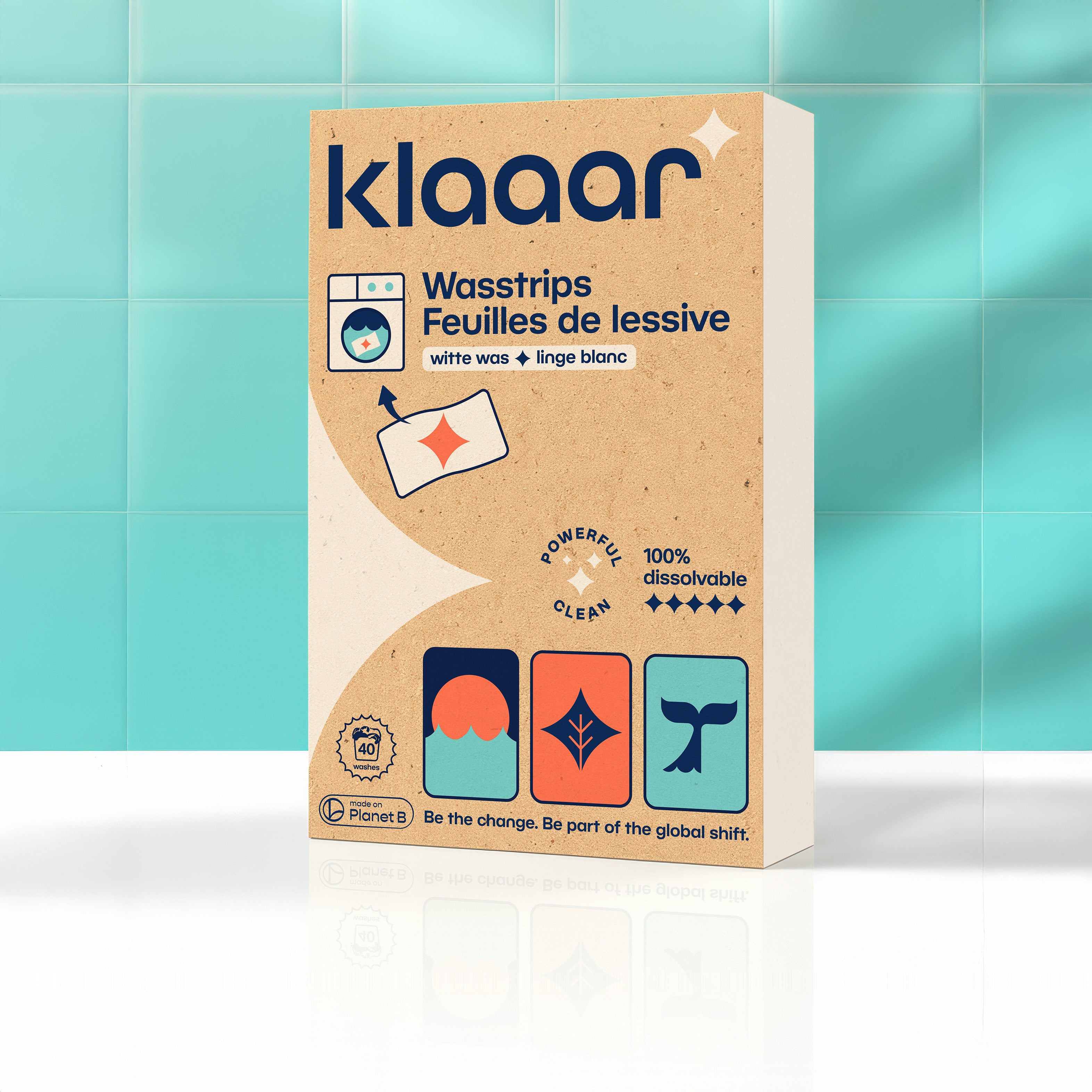 KLAAAR Laundry strips (40 washes) white laundry